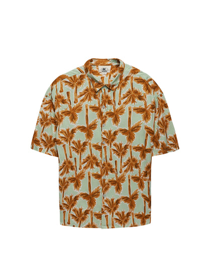 Drop shoulder/Oversized Rayon Graphic Shirt