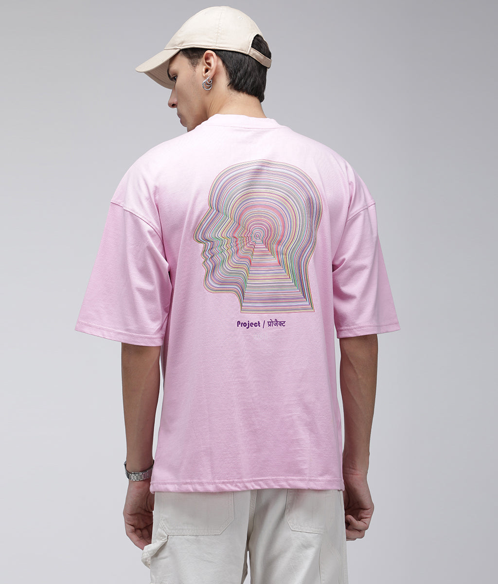 Oversize Look Inward Pink T-shirt
