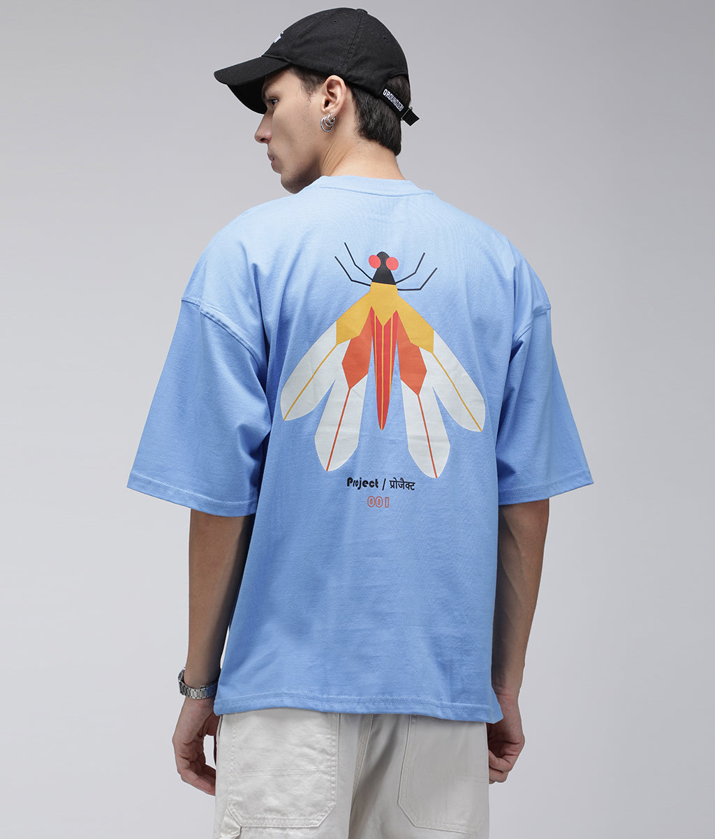 Oversize Insect Blue T-shirt